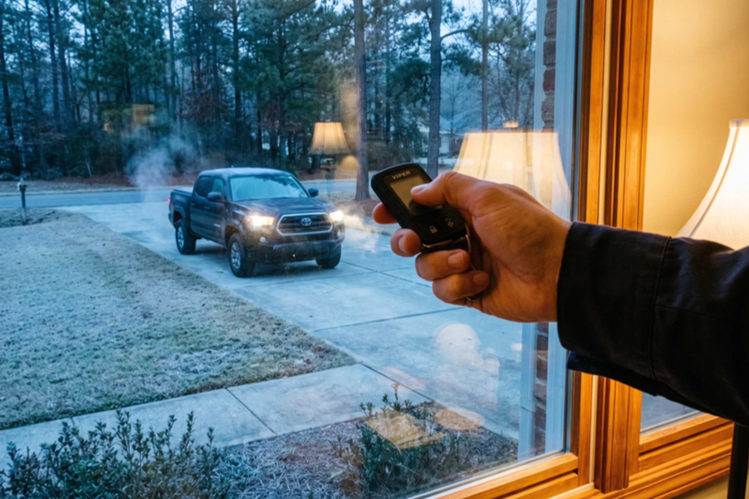 Vehicle running outdoors in genuinely cool weather — installed by Sturgess Customs