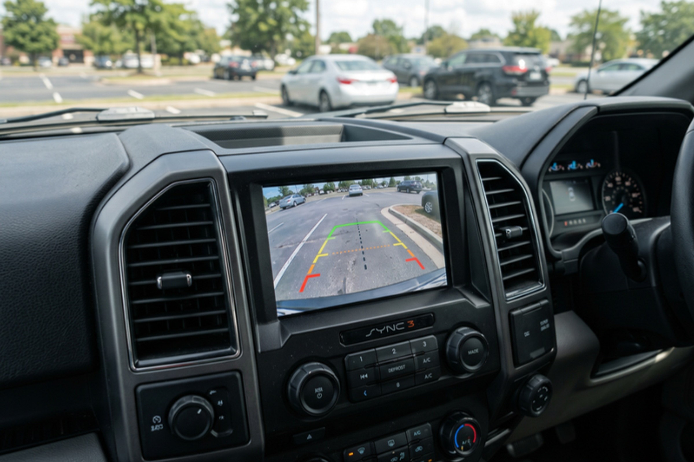 Factory display showing safety-system output, diagnostic quality — installed by Sturgess Customs