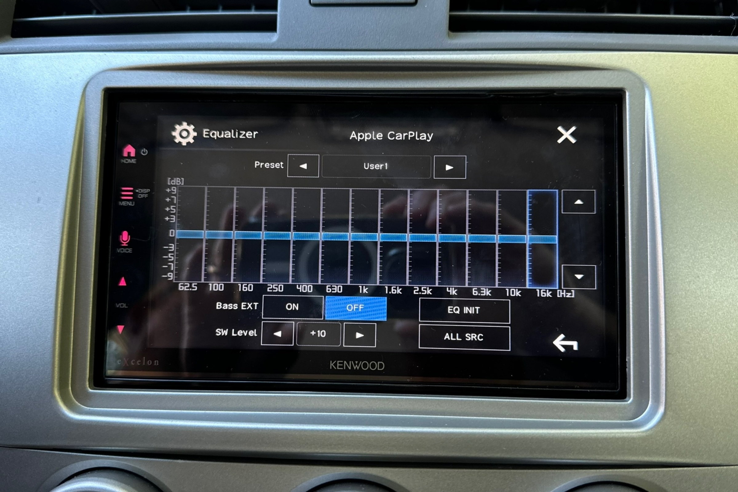 Factory CarPlay active wirelessly, phone visibly — installed by Sturgess Customs